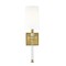 Z-Lite Sophia 1 Light Wall Sconce, Rubbed Brass & White 803-1S-RB-WH - alternate 4